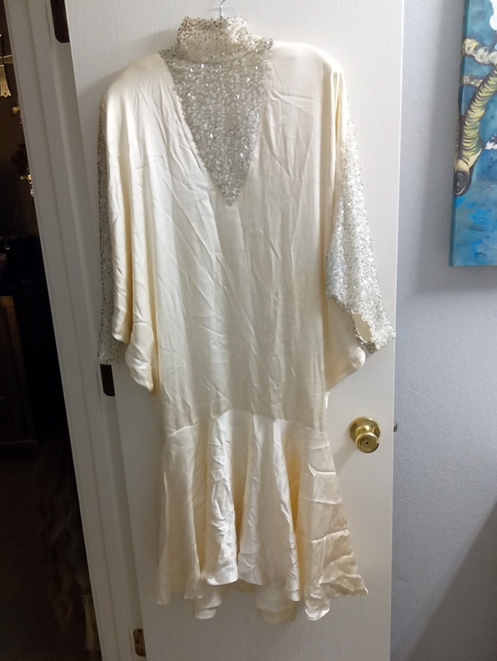 Ivory Beaded Midi Dress - Brand Unspecified